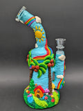 9.5" Tropical Rainbow 3D Water Pipe