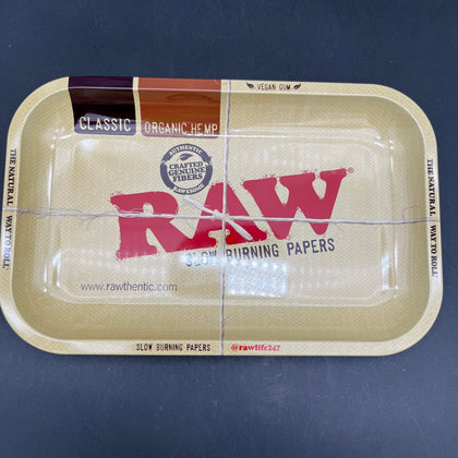 RAW Classic High-Sided Metal Rolling Tray | 11"x7"-Avernic Smoke Shop