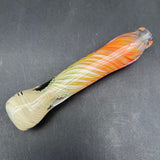 3.5" Thick Glass Silver/Gold Fumed Chillums - by LimboGlass-Avernic Smoke Shop