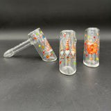 5.75" Pulsar Christmas Themed Glass Bubbler