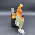 Red-Headed Corn Child Glass Water Pipe