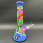 Rainbow 420 Painted Glass Beaker Water Pipe | 10" | 14mm F