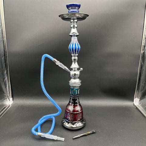 Badshah Platinum Asian Flair Hookah | 26" | 1-Hose