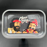 Cheech & Chong Metal Rolling Tray - Laughing Friends | 11"x7"