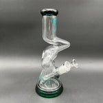 10" Diamond Glass Gold Zong Beaker