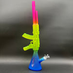 Rainbow Frosted AK47 Beaker Bong 20"