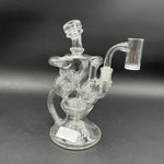 TAG - 8" Twin Arm Super Slit Donut Wormhole Recycler w/ Bellow Base