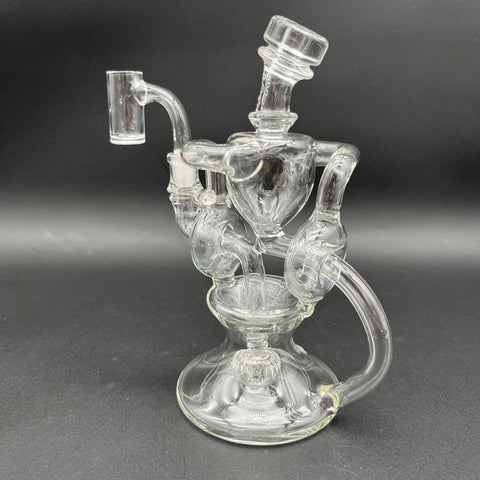 TAG - 8" Twin Arm Super Slit Donut Wormhole Recycler w/ Bellow Base