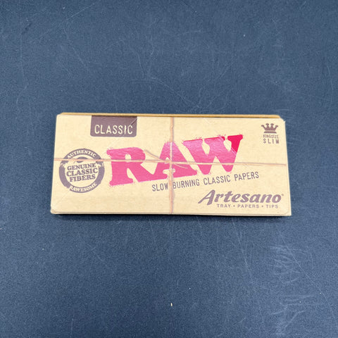 RAW Artesano Tray Rolling Papers & Tips | King Size Slim