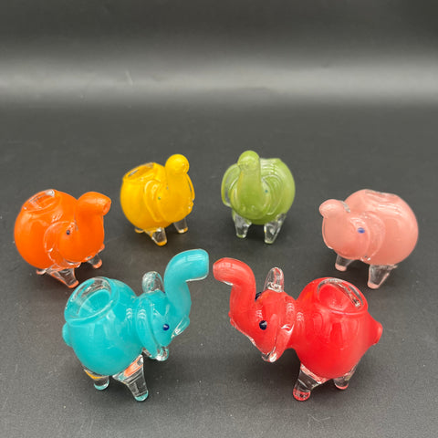 Mini Elephant Hand Pipe - Assorted Colors