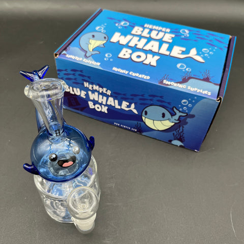 Hemper Blue Whale Glass Water Pipe - Avernic Smoke Shop