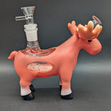 A-Moose Bouche Plastic On Glass Bubbler | 6"