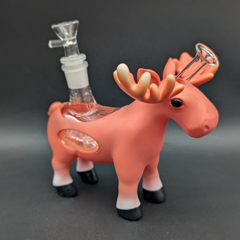 A-Moose Bouche Plastic On Glass Bubbler | 6"