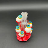 "All Eyes on You" Glow in the Dark Ash Catcher - 4.5" 14mm M 90D - Avernic Smoke Shop