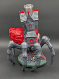 All-Seeing Arachnid Castle Glass & Vinyl Water Pipe 10.25"-Avernic Smoke Shop
