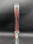 Antidote Glass 16" Inline Straight Tube - Red