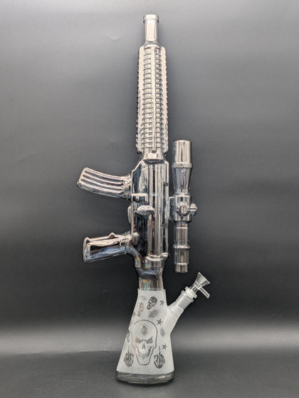 AR-15 Glass Sandblasted Gun Bong 24"-Avernic Smoke Shop