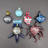 Assorted Handmade Glass Pendants - LLG