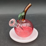 Astounding Apple on Dish Glass Cone Bubbler | 3.25"-Avernic Smoke Shop