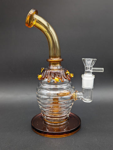 Beez Kneez Honeypot Glass Water Pipe | 8.25" | 14mm