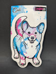 Cali Multi-Color Corgi Sticker | 5" x 3.5"