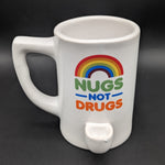 Ceramic Rainbow Nugs Not Drugs Mug Pipe