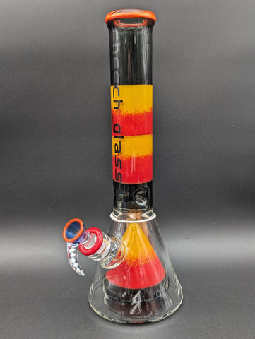 Cheech Glass - 15" Color Frit Beaker Water Pipe