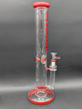 Cheech Glass - 16" Color Rim Straight Tube Water Pipe