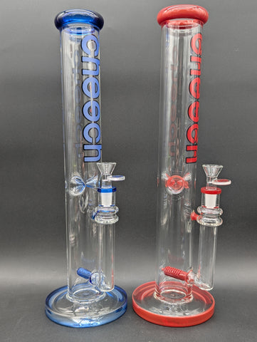 Cheech Glass - 16" Color Rim Straight Tube Water Pipe