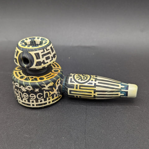 Cheech Glass - Inner Dragon Etched Hand Pipe