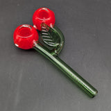 Cherry Double Glass Hand Pipe - 5.5"