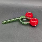 Cherry Double Glass Hand Pipe - 5.5"