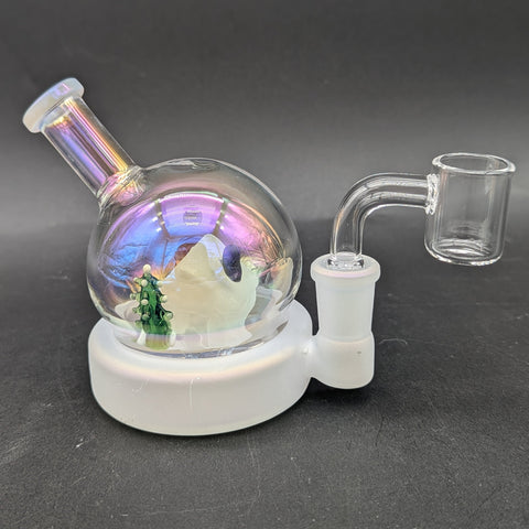 Christmas House Globe Glass Dab Rig | 3.75"