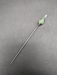 Crystal Tears Handblown Glass & Metal Hairpin Poker Tool | 6.75"