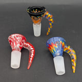 Curved Claw Bowl Piece 14mm Assorted Colors-Avernic Smoke Shop