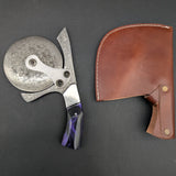 Damascus Steel + Resin Pizza Cutter-Avernic Smoke Shop
