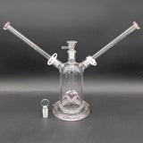 Date Night Heart Perc Dual Neck Glass Bong | 7"-Avernic Smoke Shop