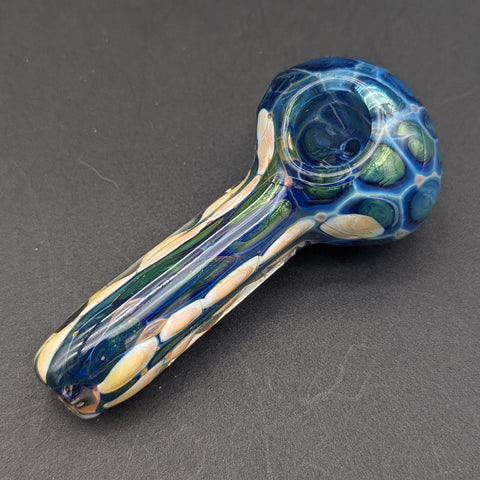 Desert At Night Viper Scales Glass Spoon Pipe | 3.75"