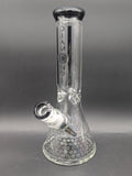 Diamond Glass 12" Honeycomb Pattern Beaker-Avernic Smoke Shop