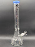 Diamond Glass Gold Classic Beaker Water Pipe | 16.25"