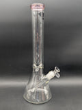 Diamond Glass Gold Classic Beaker Water Pipe | 16.25"