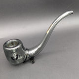 Diamond Glass Sherlock Hand Pipe-Avernic Smoke Shop