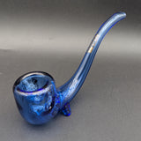 Diamond Glass Sherlock Hand Pipe-Avernic Smoke Shop