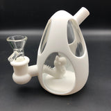 Dinosaur Egg Silicone/Glass Water Pipe 4.5" | 14mm - Avernic Smoke Shop