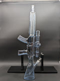 Electroplated AR-15 Glass Bong w/ Wood Stand