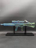 Electroplated AR-15 Glass Bong w/ Wood Stand