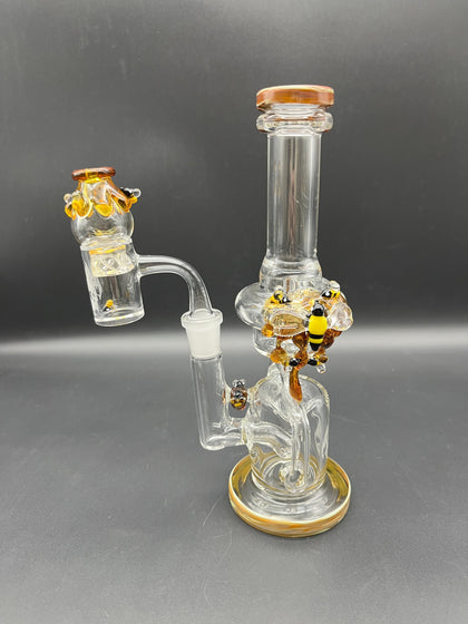 Empire Glassworks Mini Recycler - Save the Bees - Avernic Smoke Shop