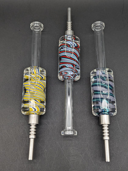 Freezable Glycerin Dab Straw w/ Stainless Steel Tip | 8.25"