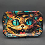 Fujima Trippy Cat Metal Rolling Tray | 11.25"x7.25"-Avernic Smoke Shop