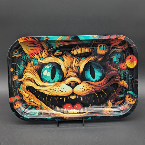Fujima Trippy Cat Metal Rolling Tray | 11.25"x7.25"-Avernic Smoke Shop